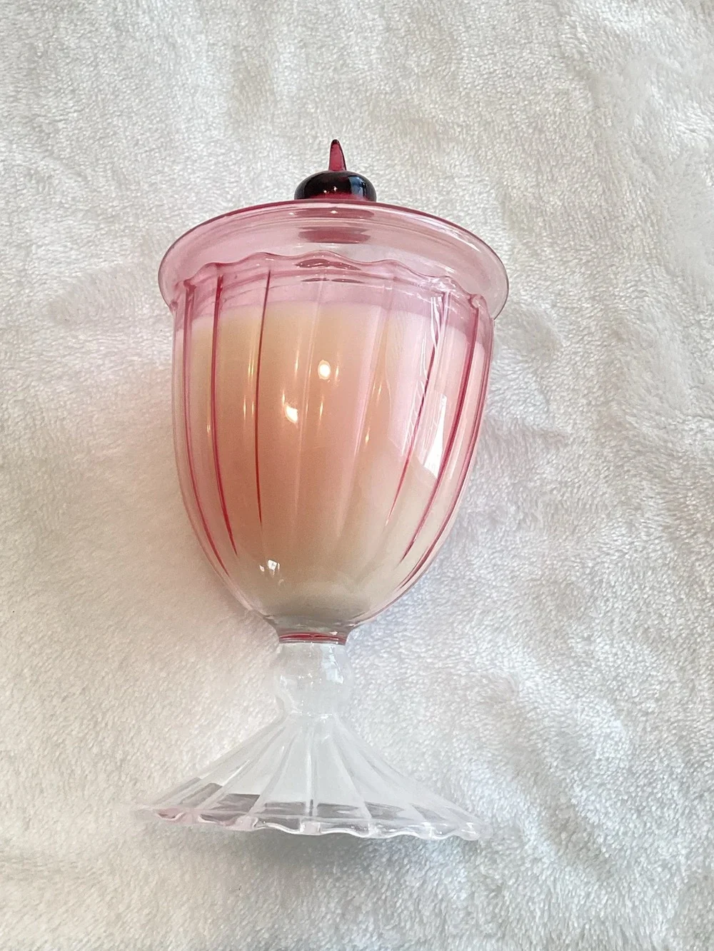 Anthropologie Vanilla Milkshake Glass Candle Astrid Gourmand New Ice Cream